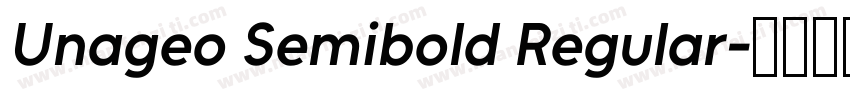 Unageo Semibold Regular字体转换